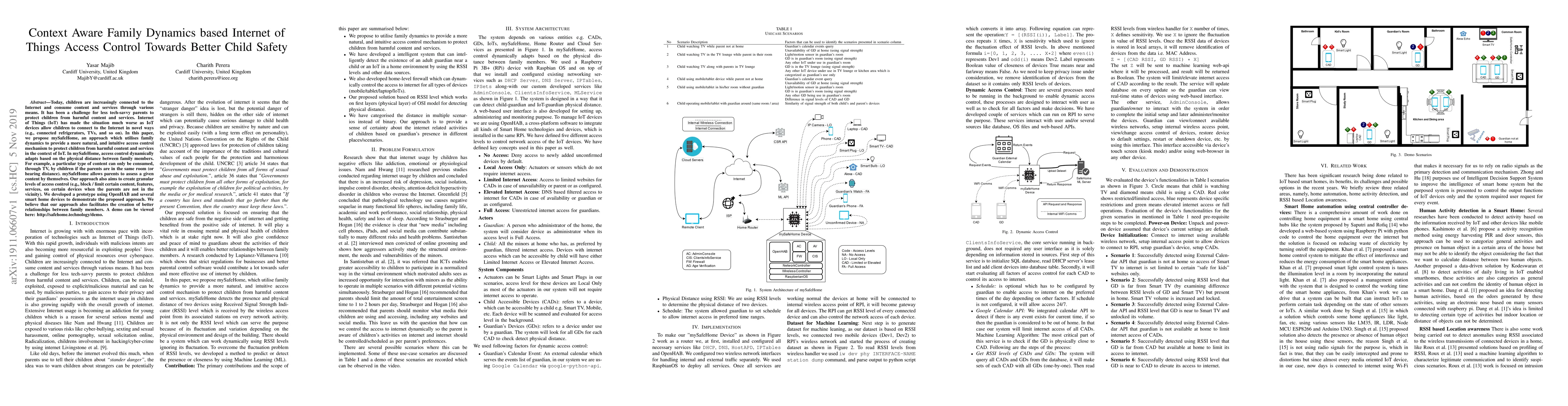 Thumbnail for Context Aware Family Dynamics based Internet of Things Access Control
  Towards Better Child Safety