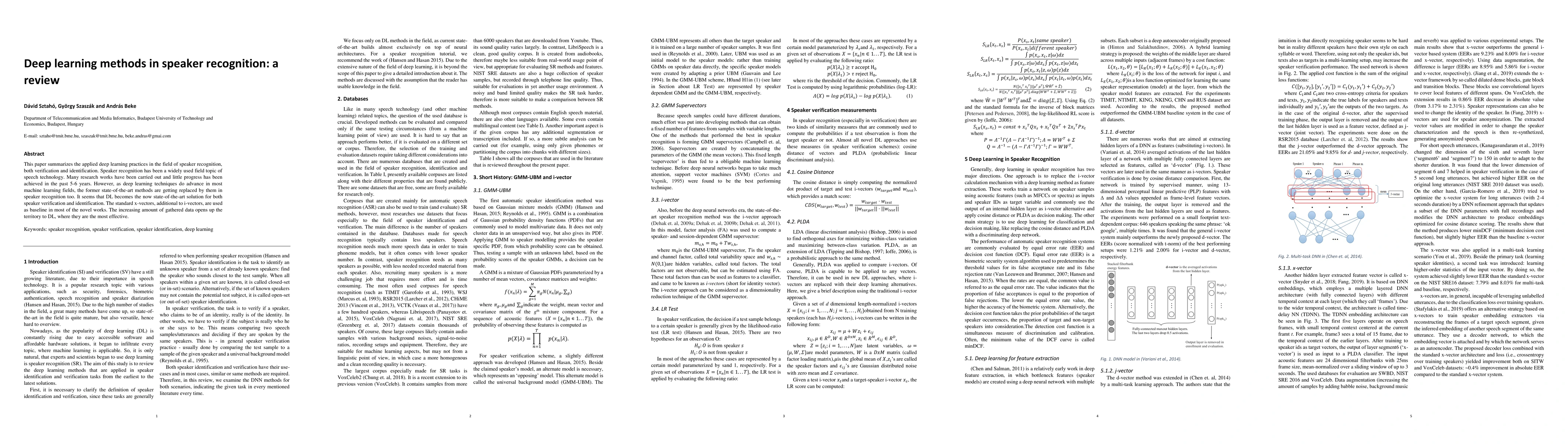 Thumbnail for Deep learning methods in speaker recognition: a review