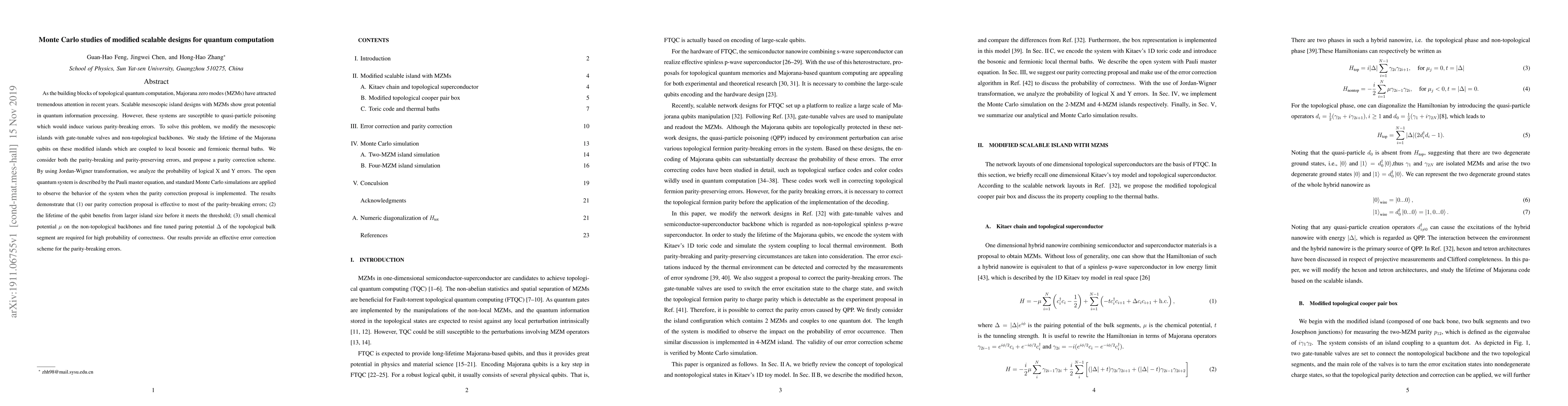 Thumbnail for Monte Carlo studies of modified scalable designs for quantum computation