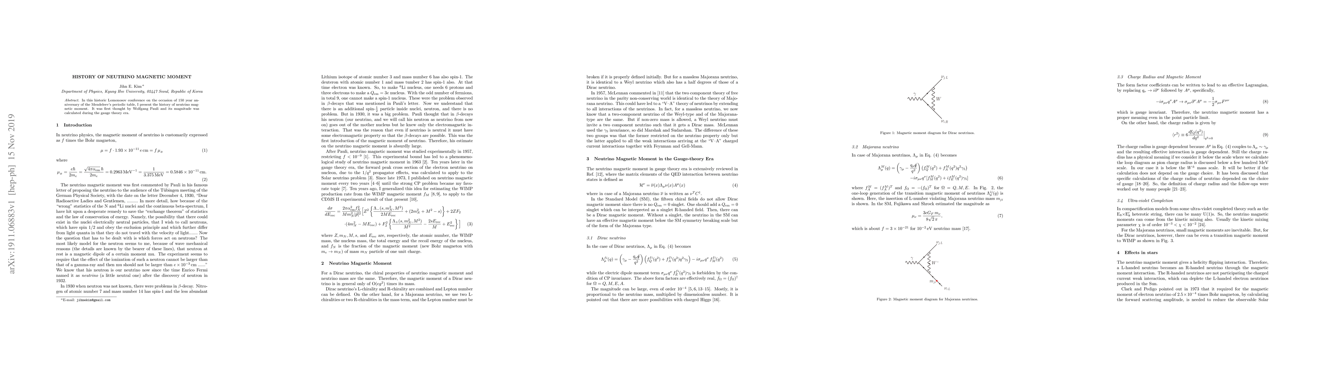 Thumbnail for History of Neutrino Magnetic Moment