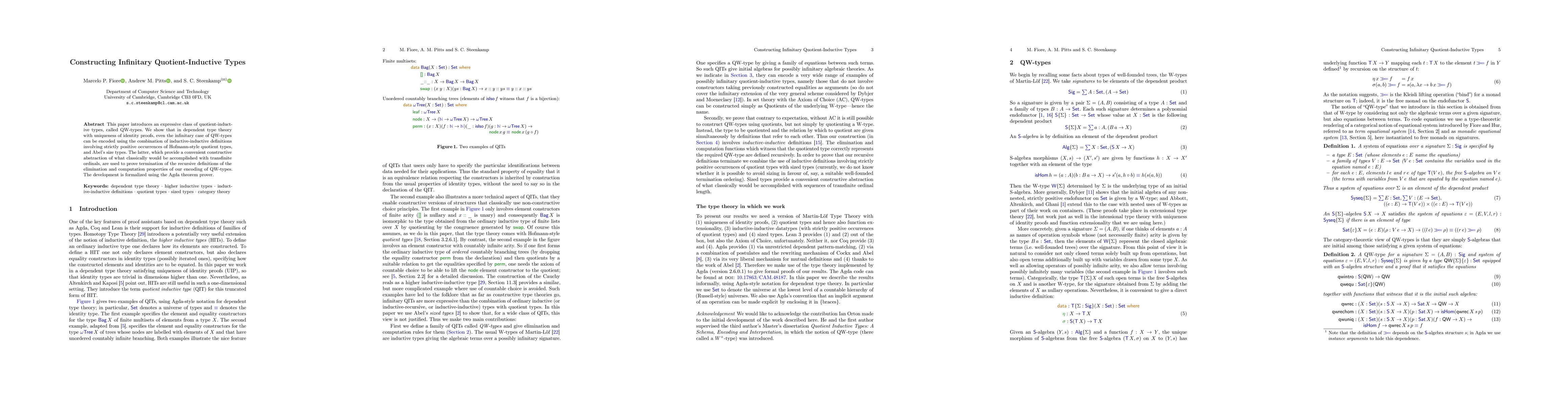 Thumbnail for Constructing Infinitary Quotient-Inductive Types