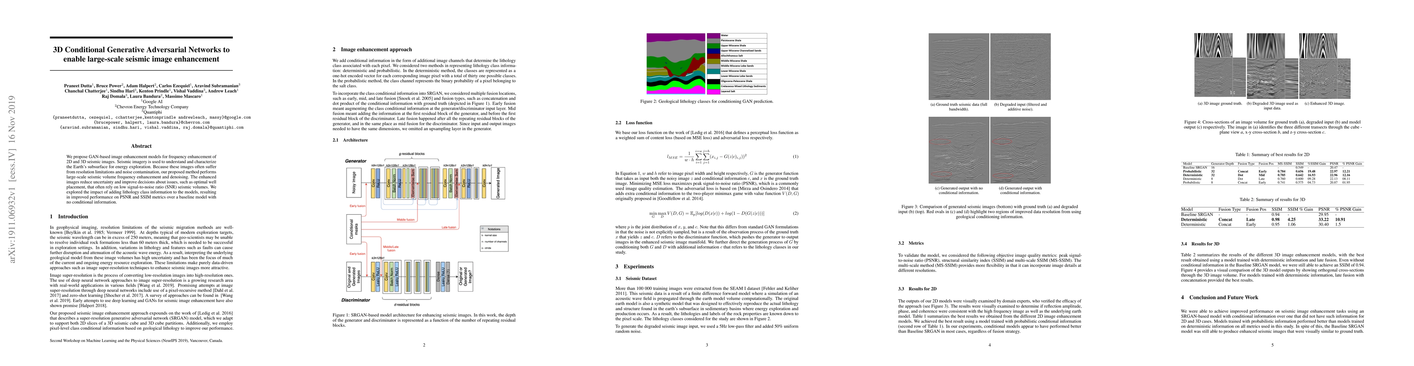 Thumbnail for 3D Conditional Generative Adversarial Networks to enable large-scale
  seismic image enhancement
