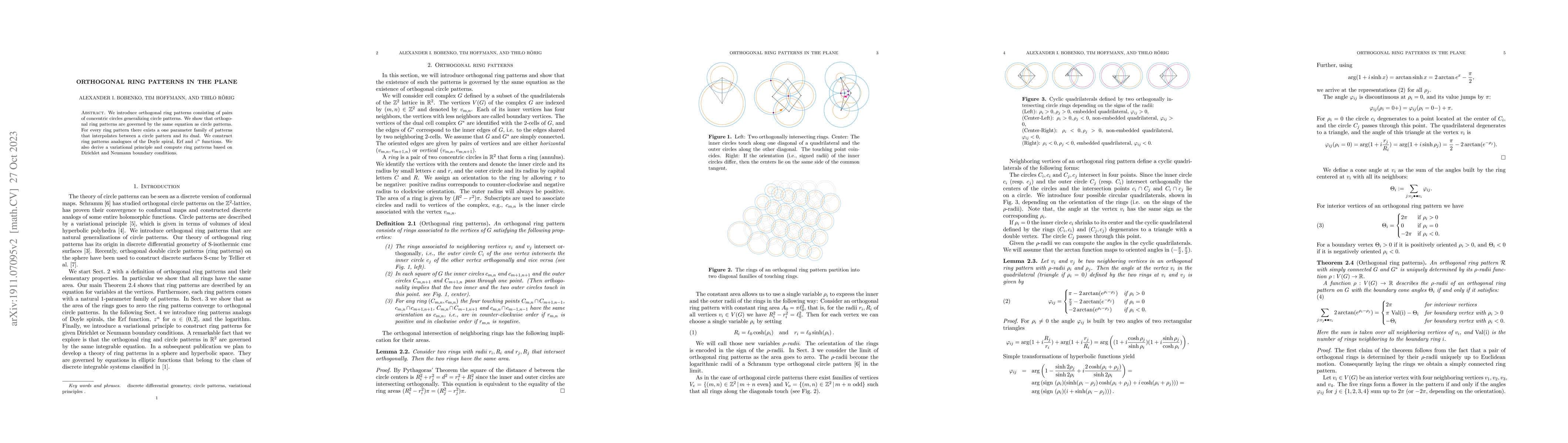 Thumbnail for Orthogonal ring patterns in the plane