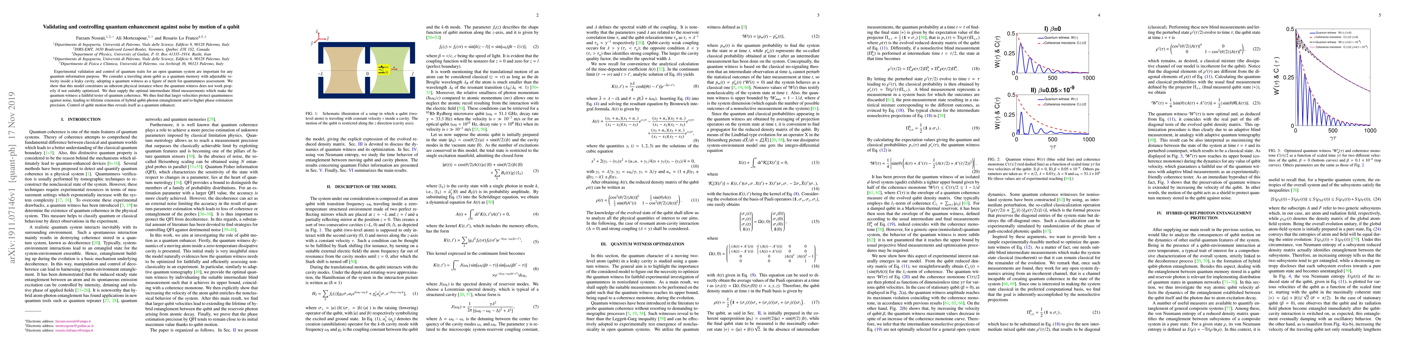 Thumbnail for Validating and controlling quantum enhancement against noise by motion
  of a qubit