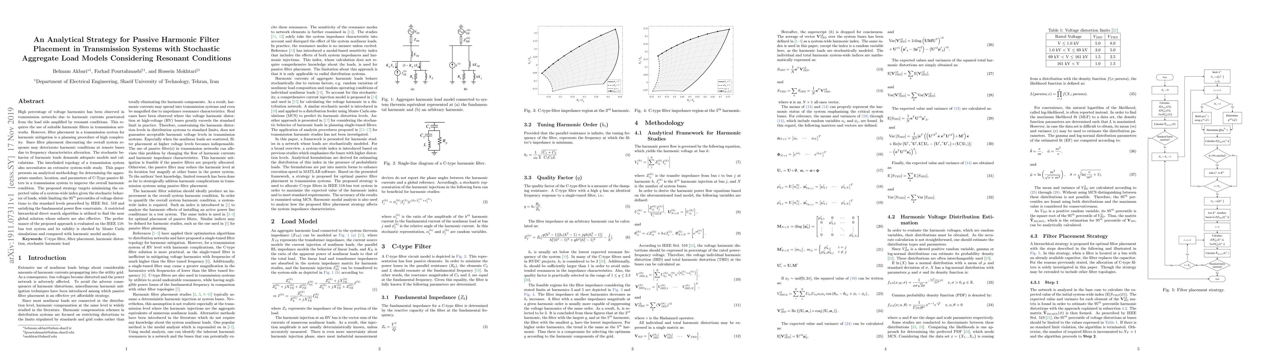 Thumbnail for An Analytical Strategy for Passive Harmonic Filter Placement in
  Transmission Systems with Stochastic Aggregate Load Models Considering
  Resonant Conditions