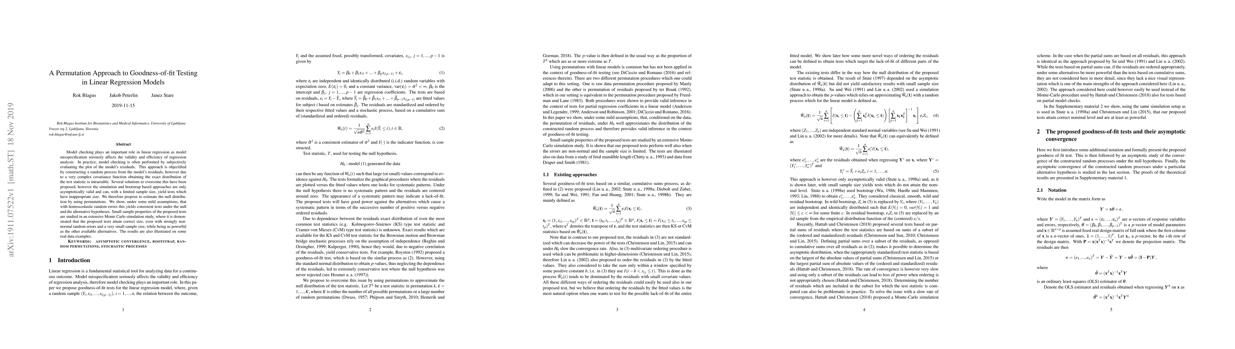 Thumbnail for Goodness-of-fit Testing in Linear Regression Models