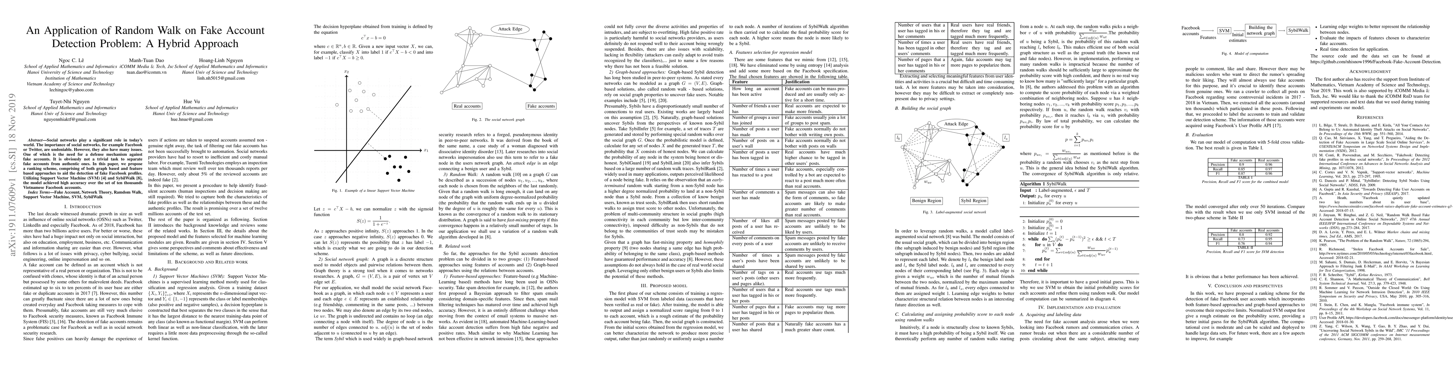 Thumbnail for An Application of Random Walk on Fake Account Detection Problem: A
  Hybrid Approach