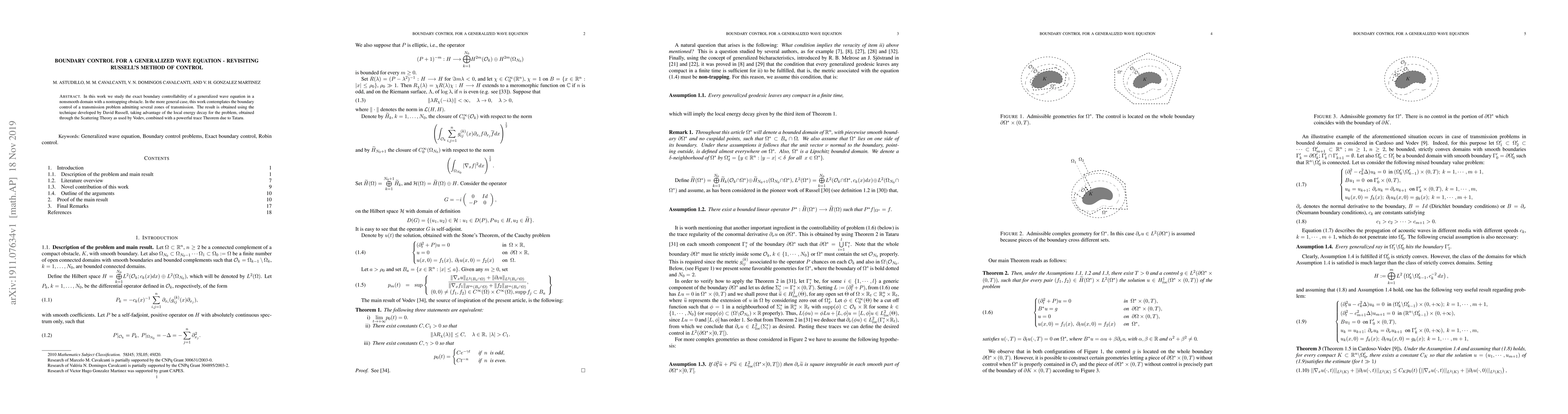 Thumbnail for Boundary Control for a Generalized Wave Equation -- Revisiting Russell's
  Method of Control