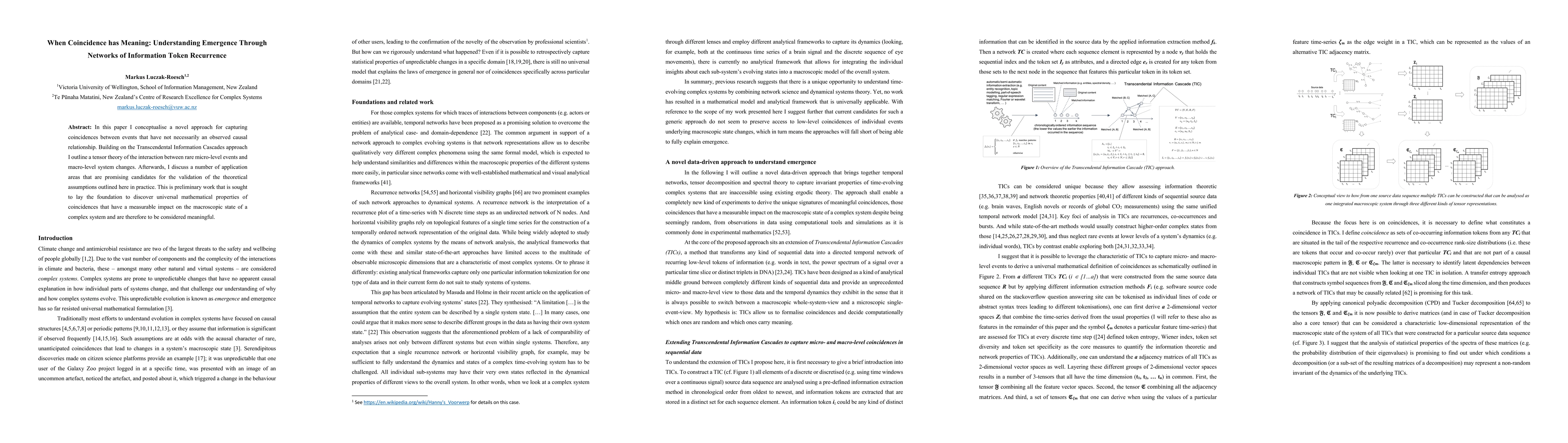 Thumbnail for When Coincidence has Meaning: Understanding Emergence Through Networks
  of Information Token Recurrence
