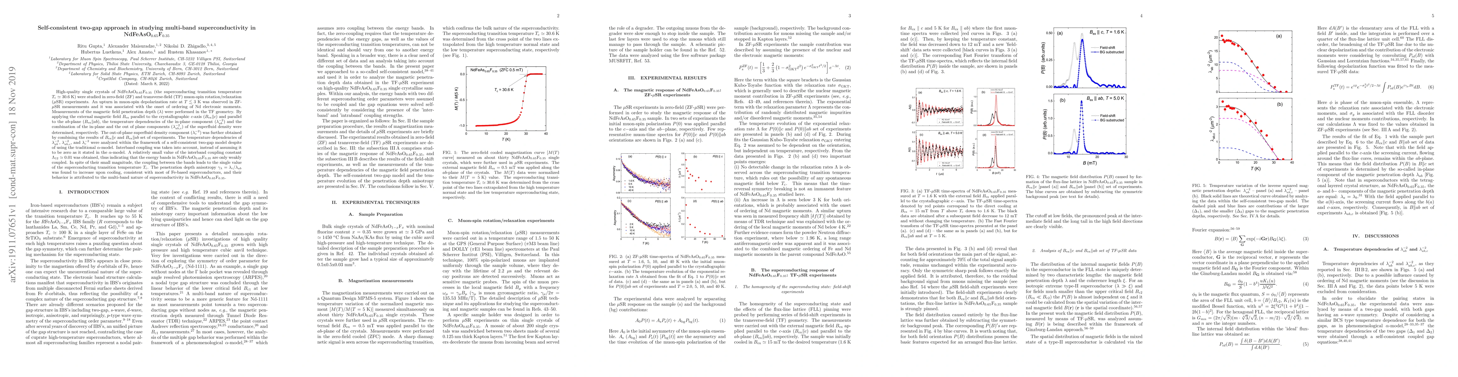 Thumbnail for Self-consistent two-gap approach in studying multi-band
  superconductivity in NdFeAsO$_{0.65}$F$_{0.35}$