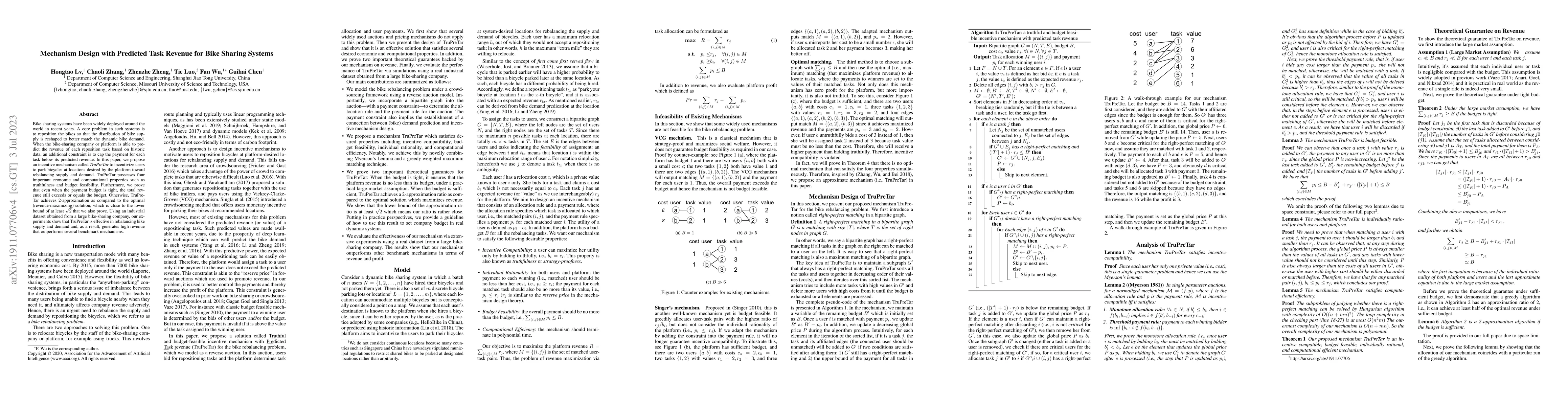 Thumbnail for Mechanism Design with Predicted Task Revenue for Bike Sharing Systems