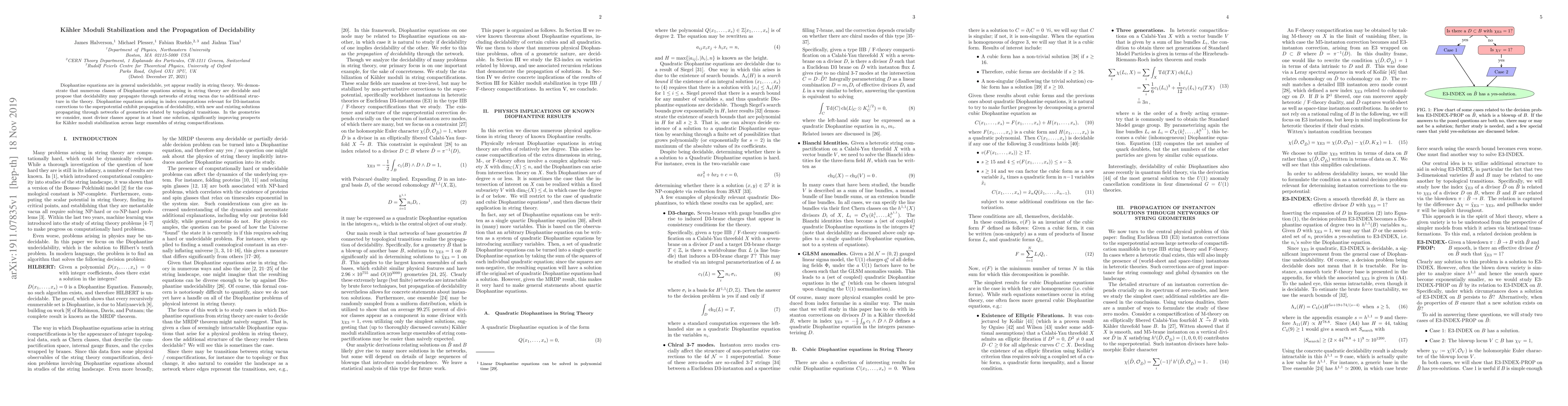 Thumbnail for Kahler Moduli Stabilization and the Propagation of Decidability