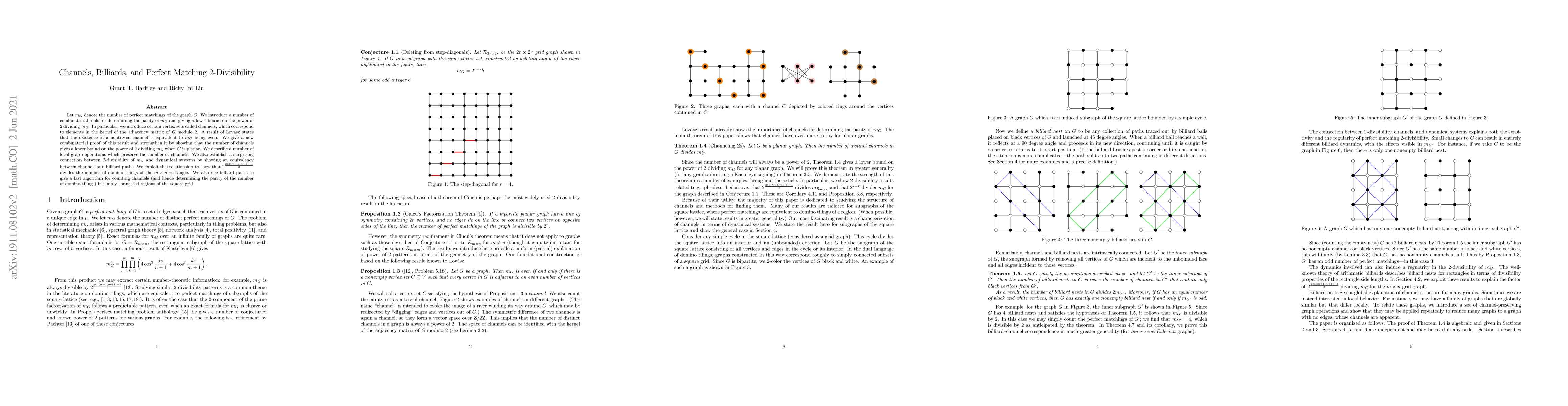 Thumbnail for Channels, Billiards, and Perfect Matching 2-Divisibility