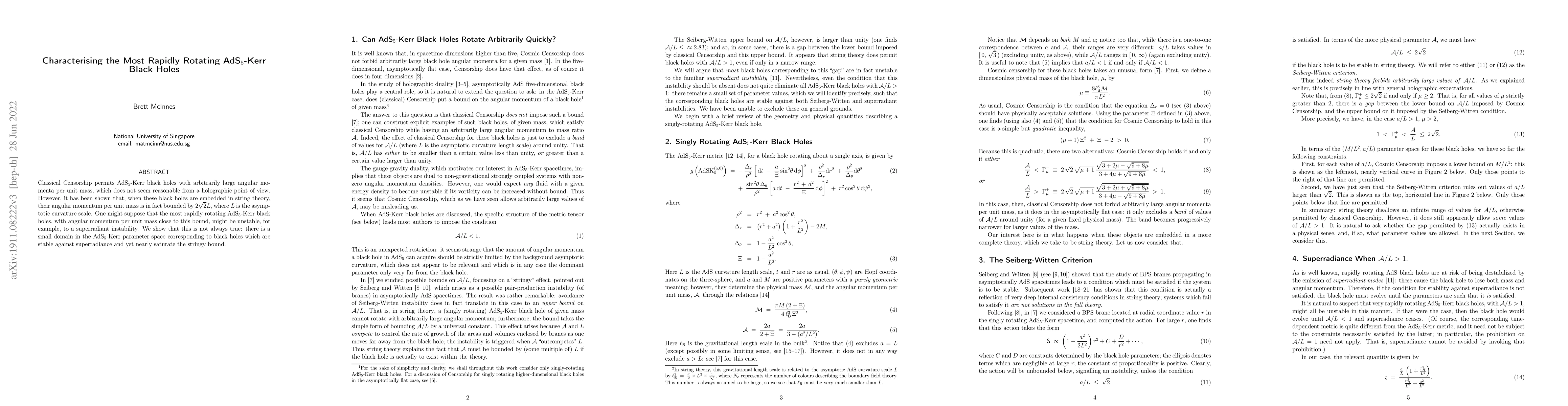 Thumbnail for Characterising the Most Rapidly Rotating AdS$_5$-Kerr Black Holes