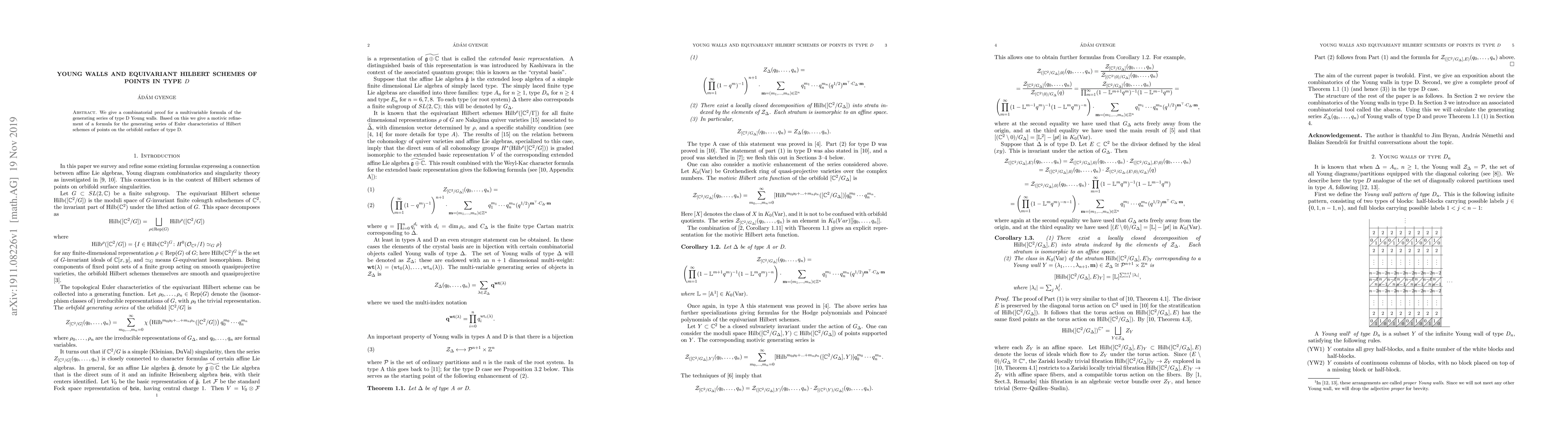 Thumbnail for Young walls and equivariant Hilbert schemes of points in type D