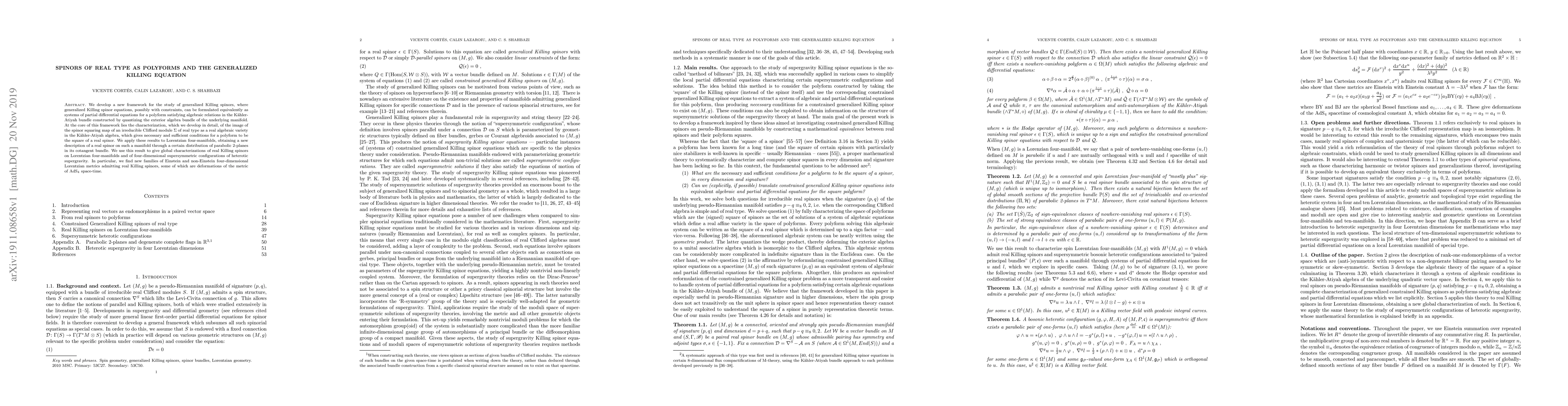 Thumbnail for Spinors of real type as polyforms and the generalized Killing equation