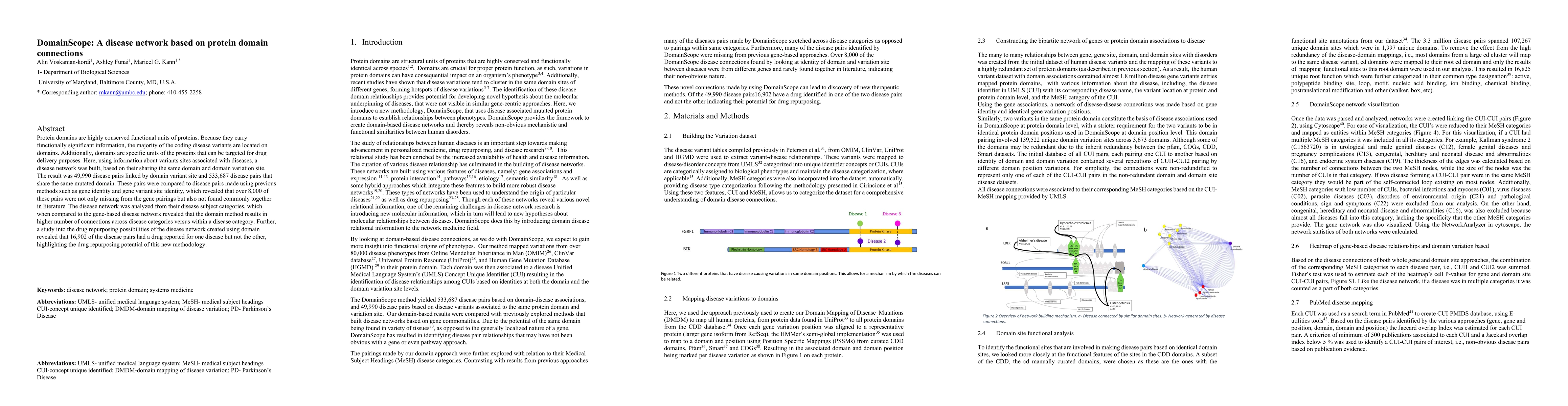 Thumbnail for DomainScope: A disease network based on protein domain connections