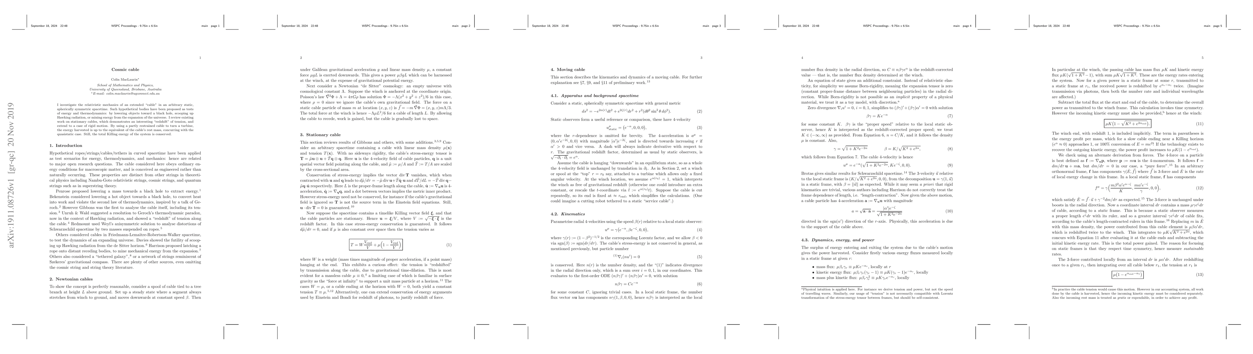 Thumbnail for Cosmic cable