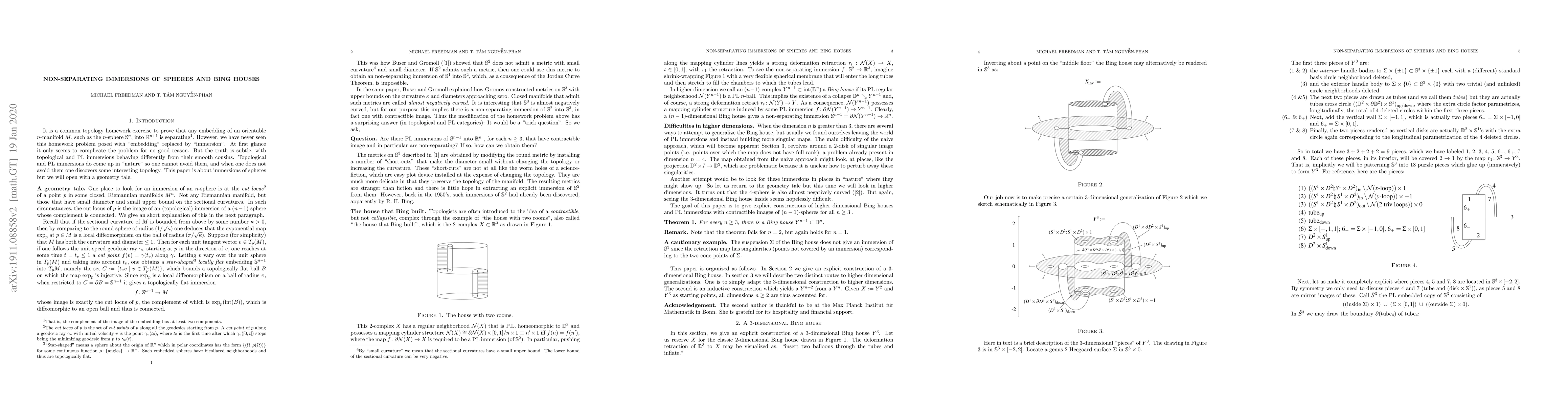 Thumbnail for Non-separating immersions of spheres and Bing houses