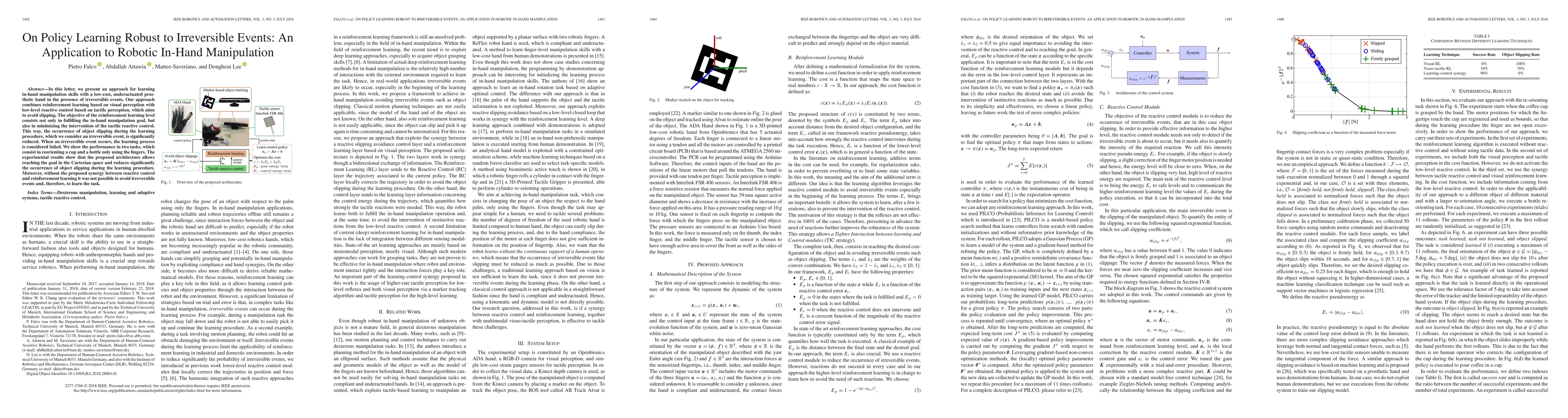 Thumbnail for On Policy Learning Robust to Irreversible Events: An Application to
  Robotic In-Hand Manipulation