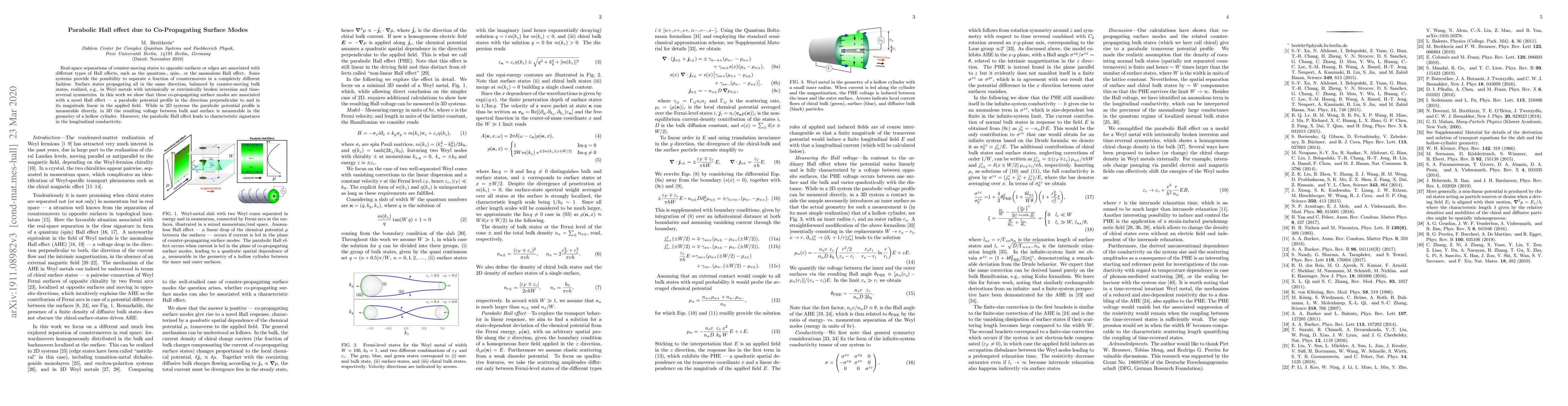 Thumbnail for Parabolic Hall Effect due to Co-Propagating Surface Modes