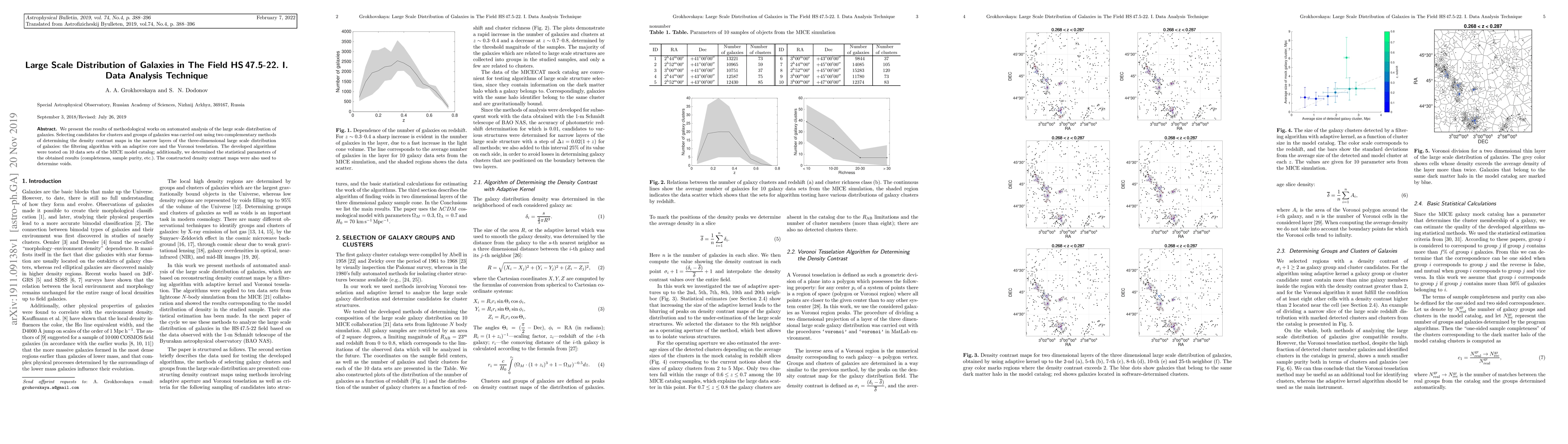 Thumbnail for Large Scale Distribution of Galaxies in The Field HS 47.5-22. I. Data
  Analysis Technique
