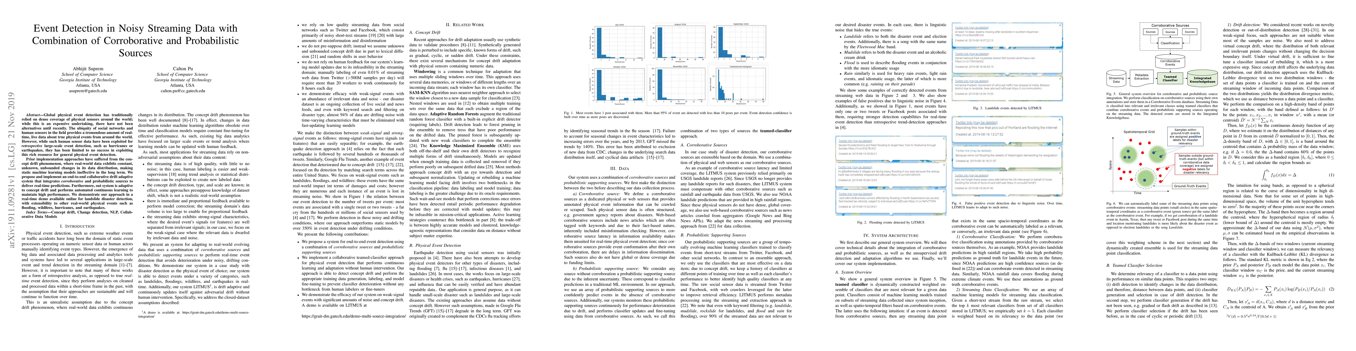 Thumbnail for Event Detection in Noisy Streaming Data with Combination of
  Corroborative and Probabilistic Sources