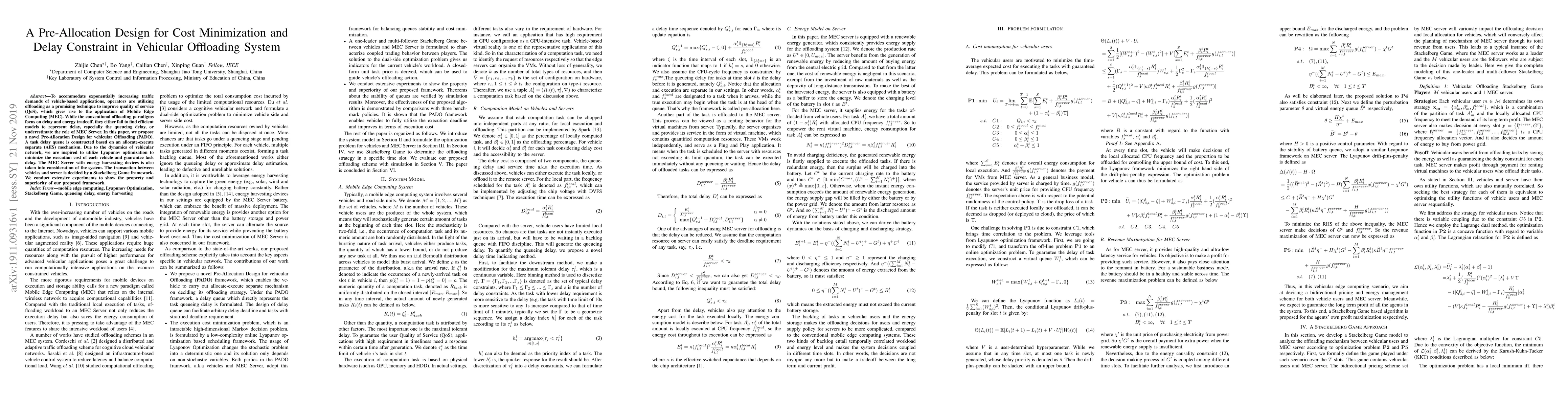 Thumbnail for A Pre-Allocation Design for Cost Minimization and Delay Constraint in
  Vehicular Offloading System