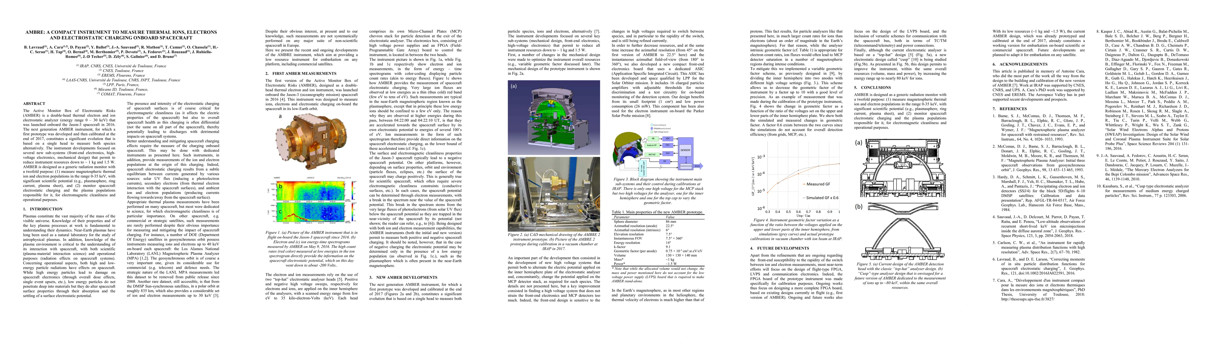 Thumbnail for AMBRE: A Compact Instrument to Measure Thermal Ions, Electrons and
  Electrostatic Charging Onboard Spacecraft