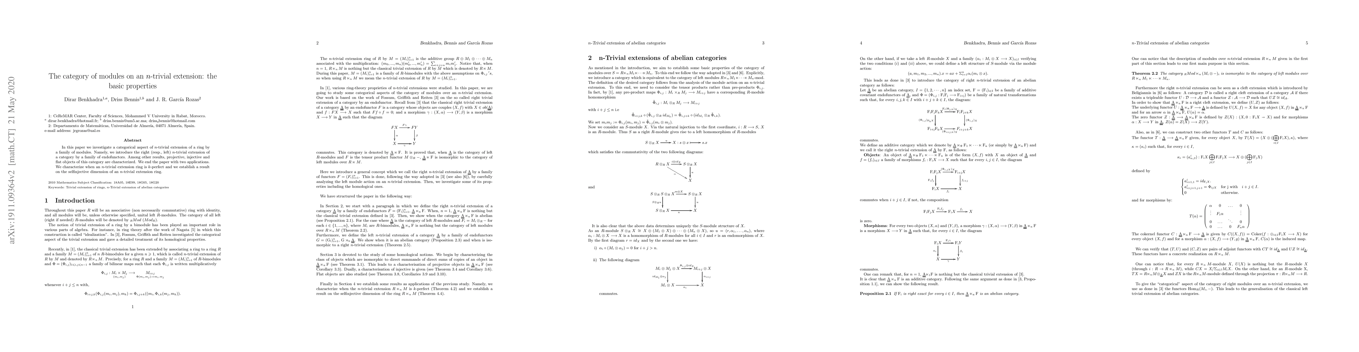 Thumbnail for The category of modules on an n-trivial extension: the basic properties