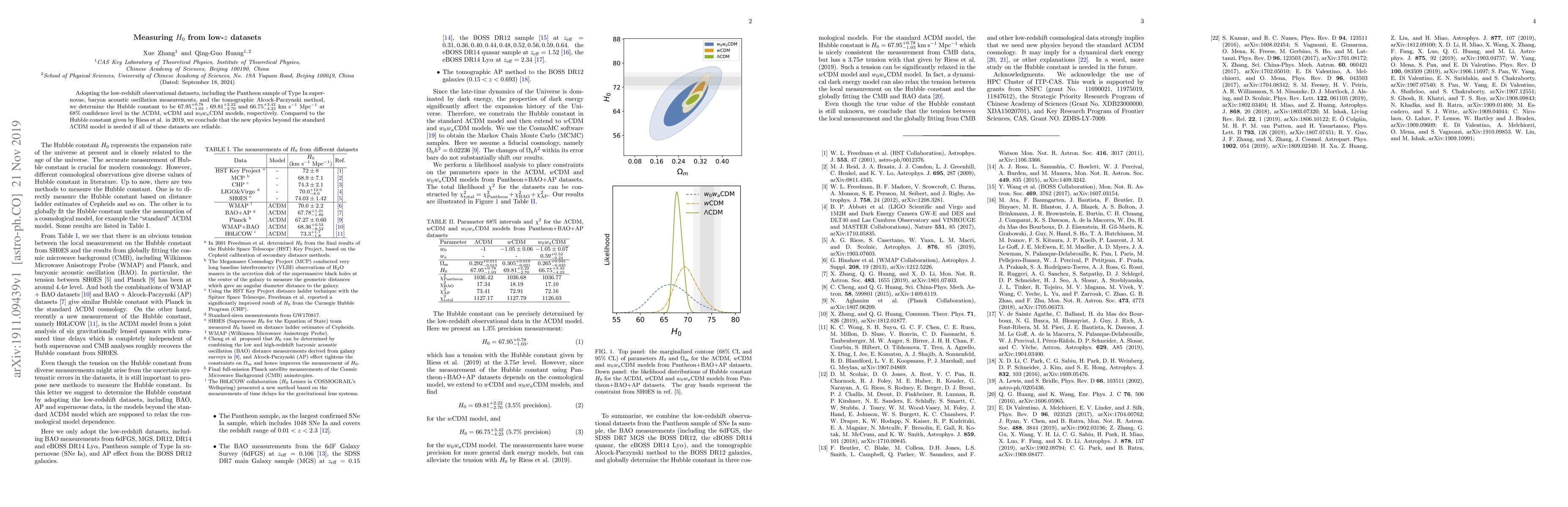 Thumbnail for Measuring $H_0$ from low-$z$ datasets