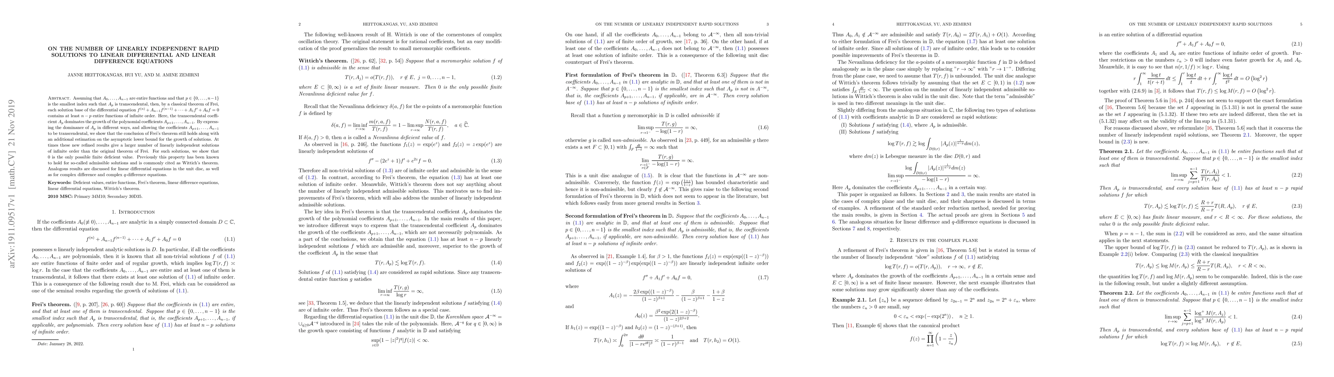Thumbnail for On the number of linearly independent rapid solutions to linear
  differential and linear difference equations