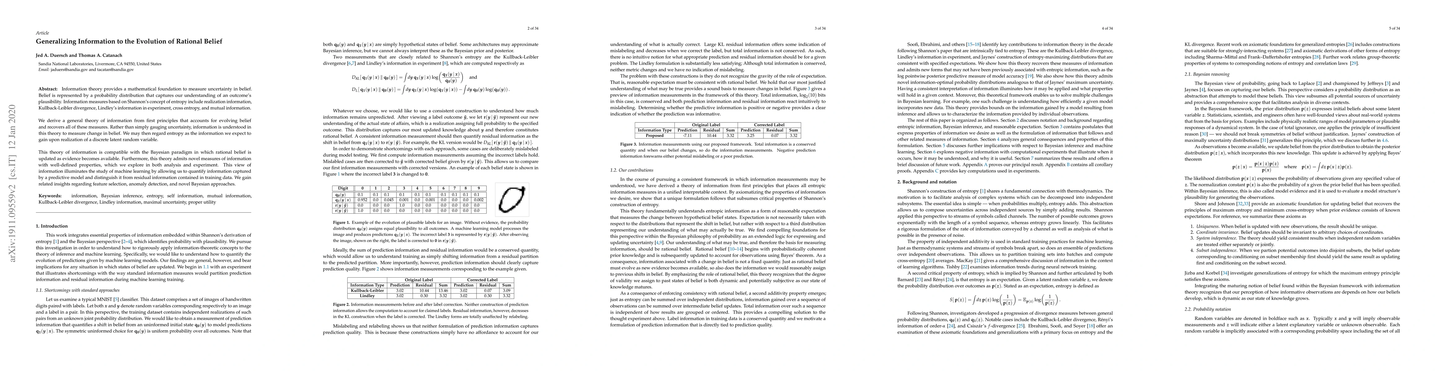 Thumbnail for Generalizing Information to the Evolution of Rational Belief