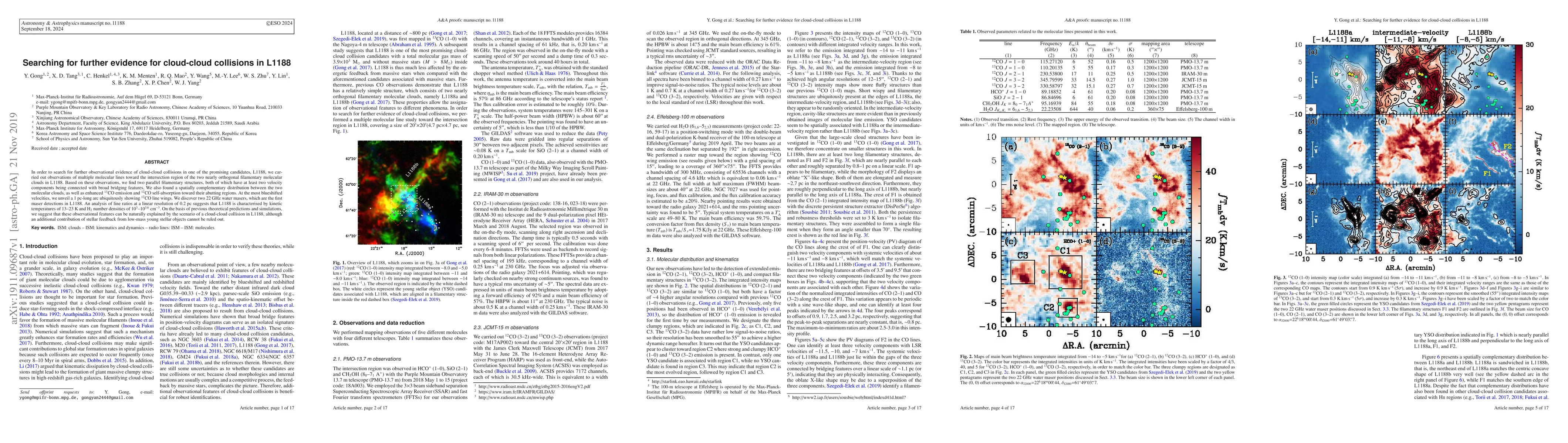 Thumbnail for Searching for further evidence for cloud-cloud collisions in L1188