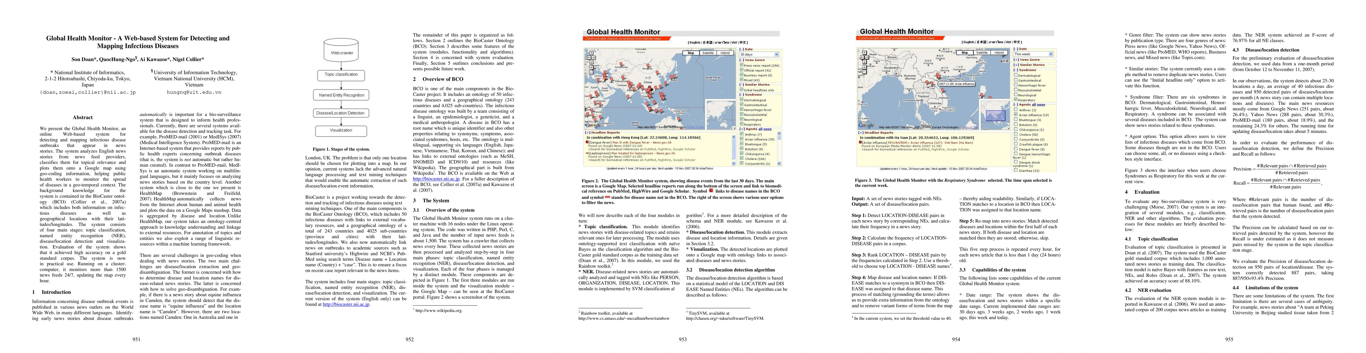 Thumbnail for Global Health Monitor: A Web-based System for Detecting and Mapping
  Infectious Diseases
