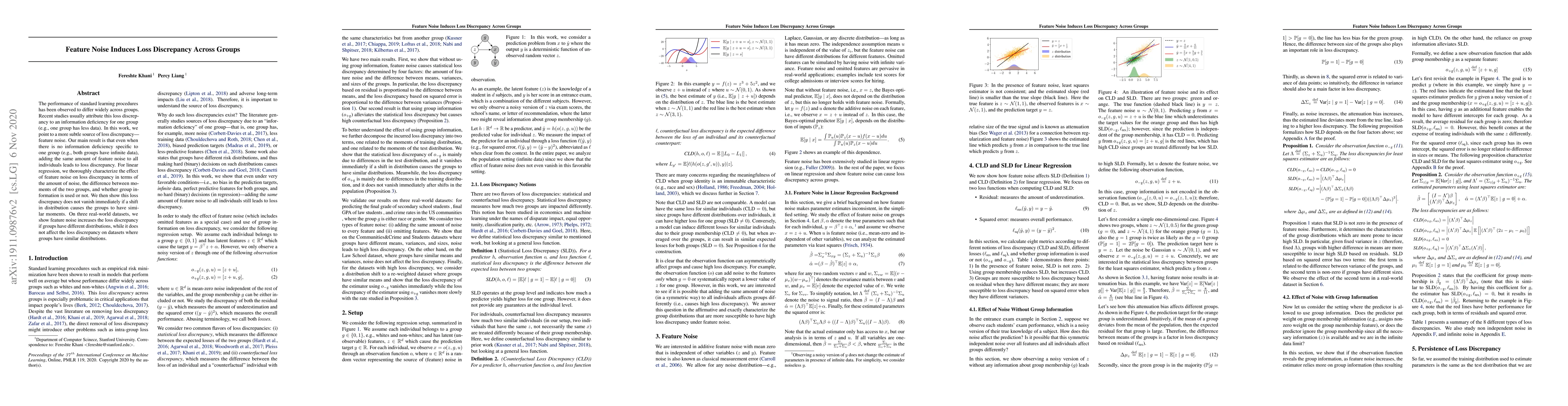 Thumbnail for Feature Noise Induces Loss Discrepancy Across Groups