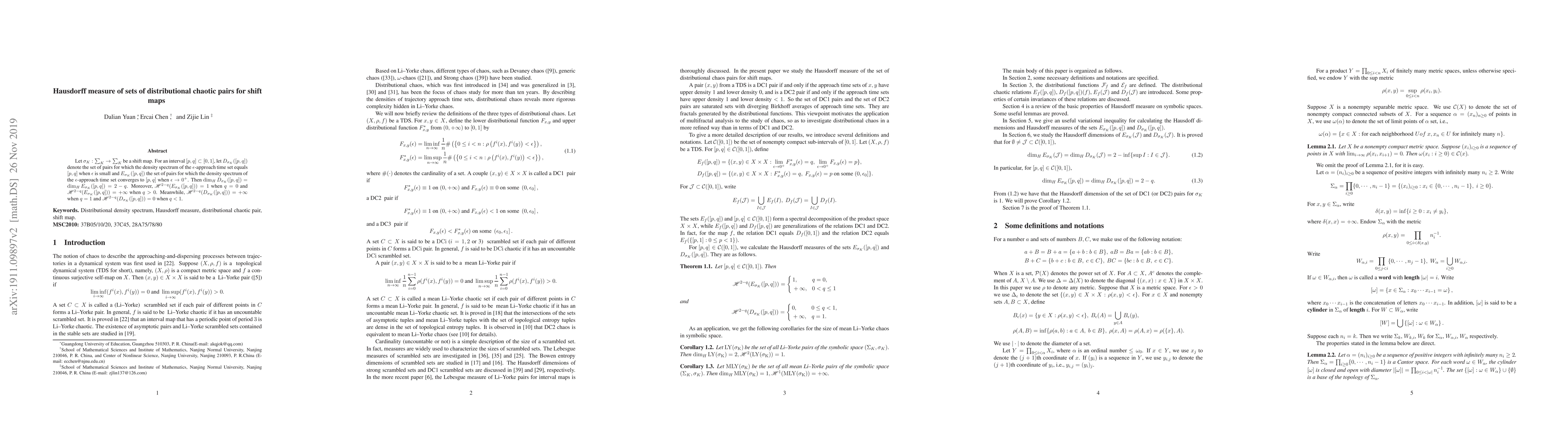 Thumbnail for Hausdorff measure of sets of distributional chaotic pairs for shift maps