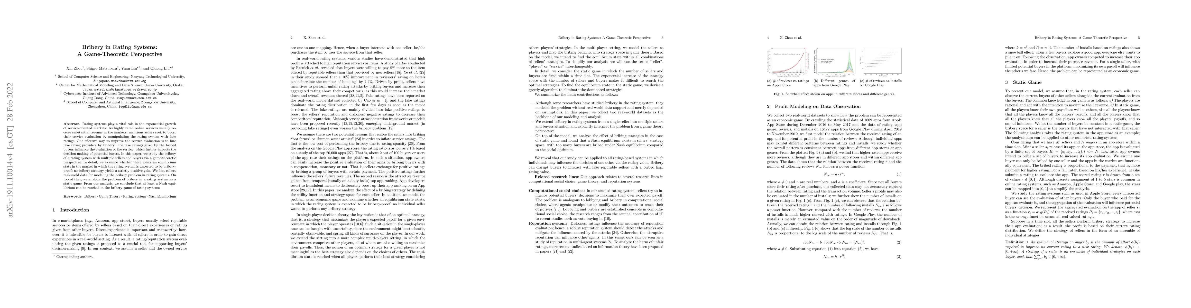 Thumbnail for Bribery in Rating Systems: A Game-Theoretic Perspective