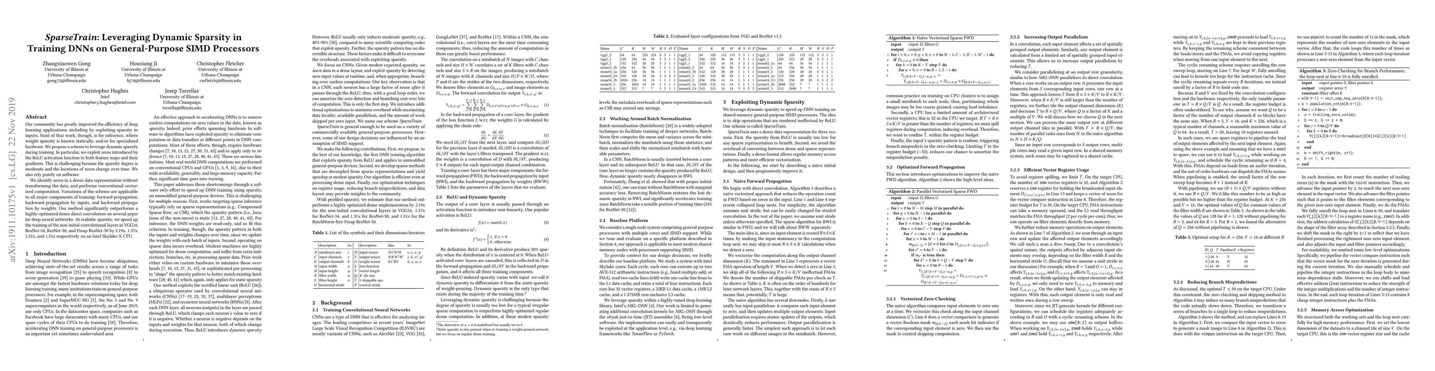 Thumbnail for SparseTrain:Leveraging Dynamic Sparsity in Training DNNs on
  General-Purpose SIMD Processors