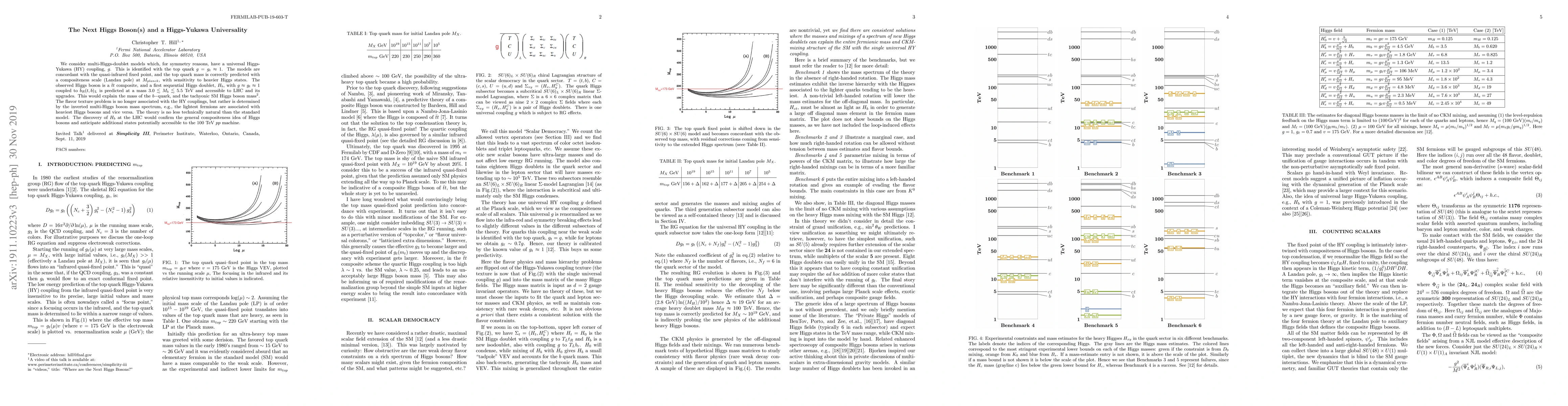 Thumbnail for The Next Higgs Boson(s) and a Higgs-Yukawa Universality