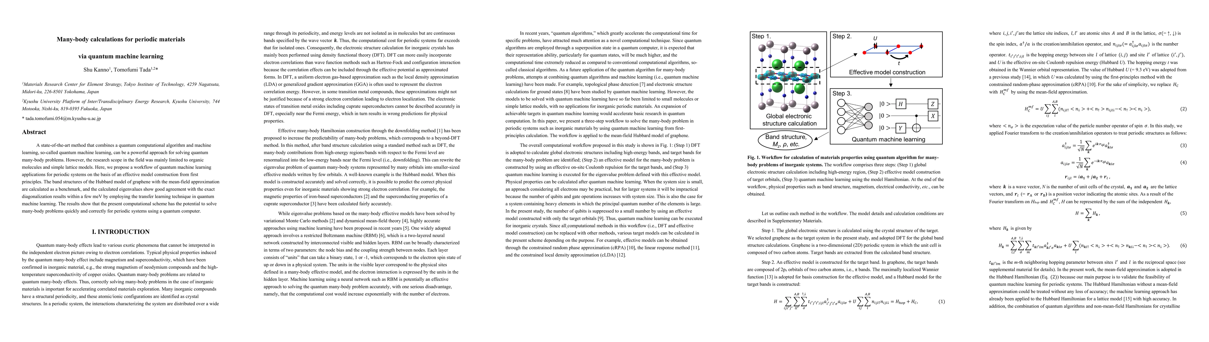 Thumbnail for Many-body calculations for periodic materials via quantum machine
  learning