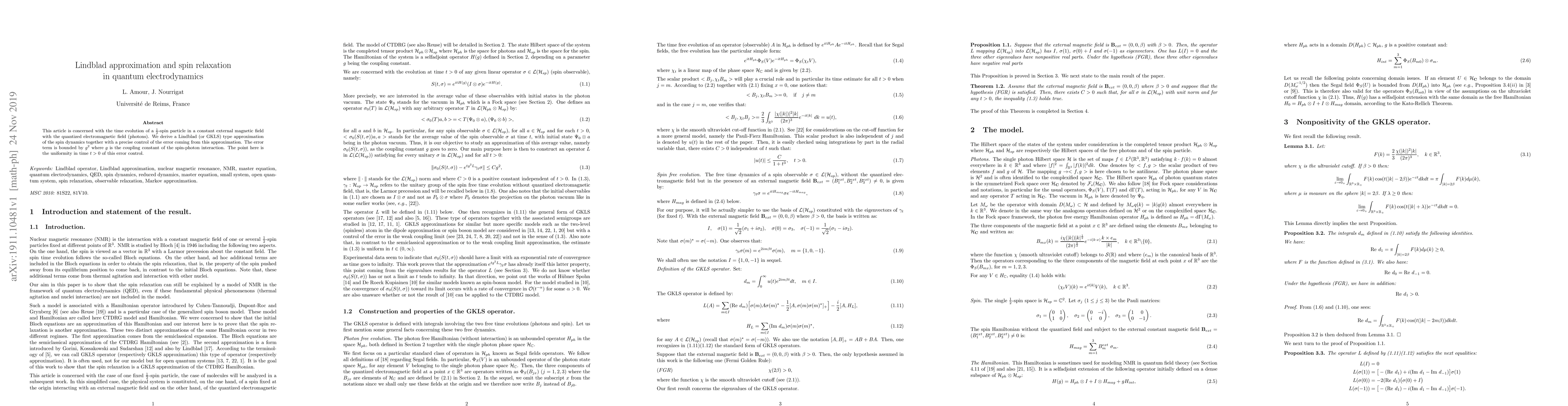 Thumbnail for Lindblad approximation and spin relaxation in quantum electrodynamics