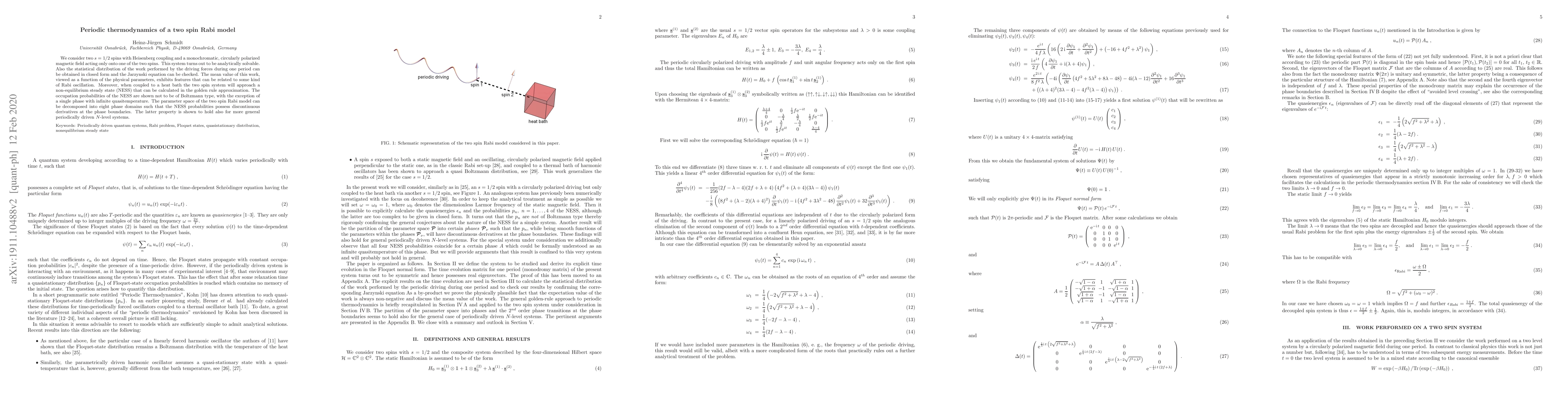 Thumbnail for Periodic thermodynamics of a two spin Rabi model