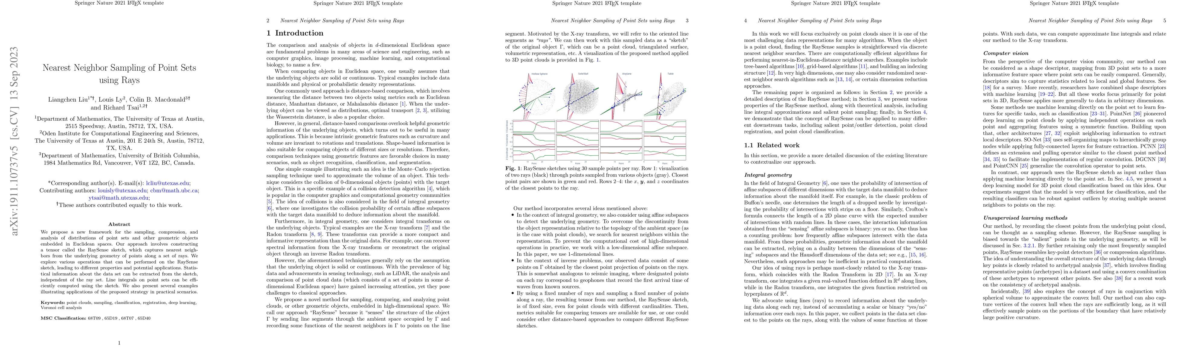 Thumbnail for Nearest Neighbor Sampling of Point Sets using Rays