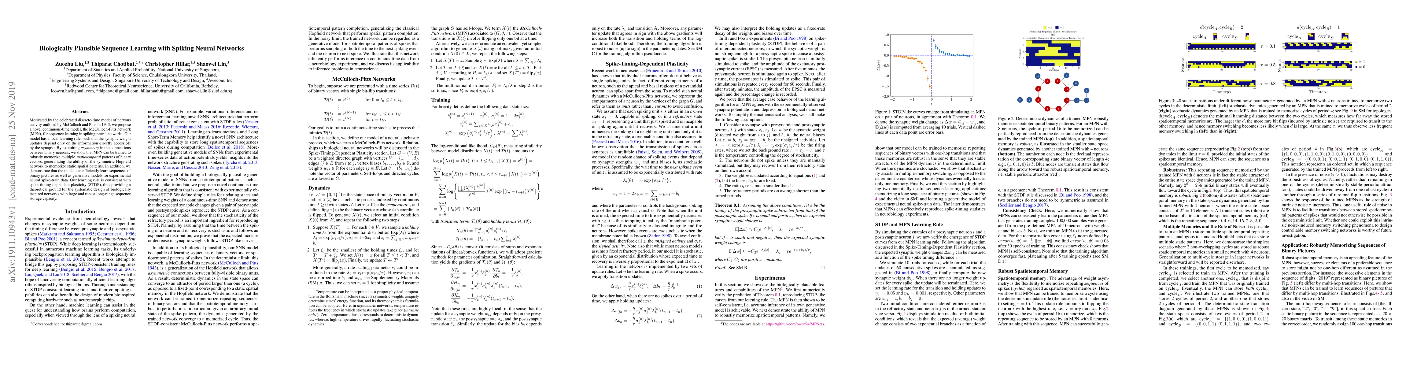 Thumbnail for Biologically Plausible Sequence Learning with Spiking Neural Networks