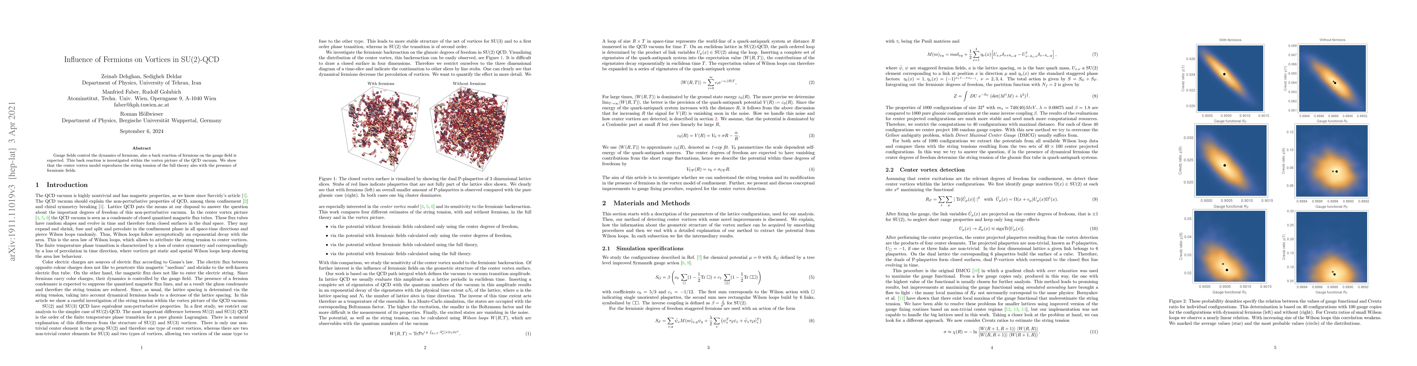 Thumbnail for Influence of Fermions on Vortices in SU(2)-QCD