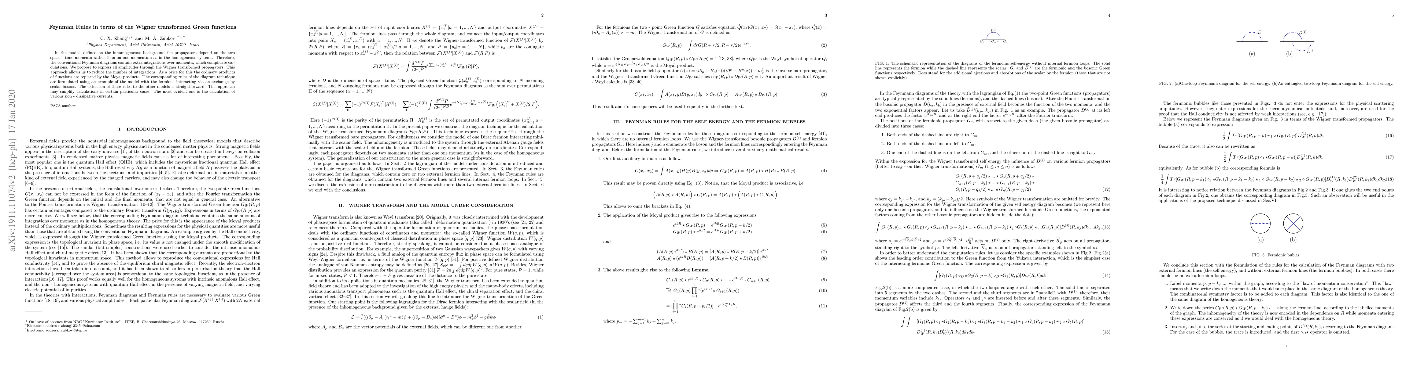 Thumbnail for Feynman Rules in terms of the Wigner transformed Green functions