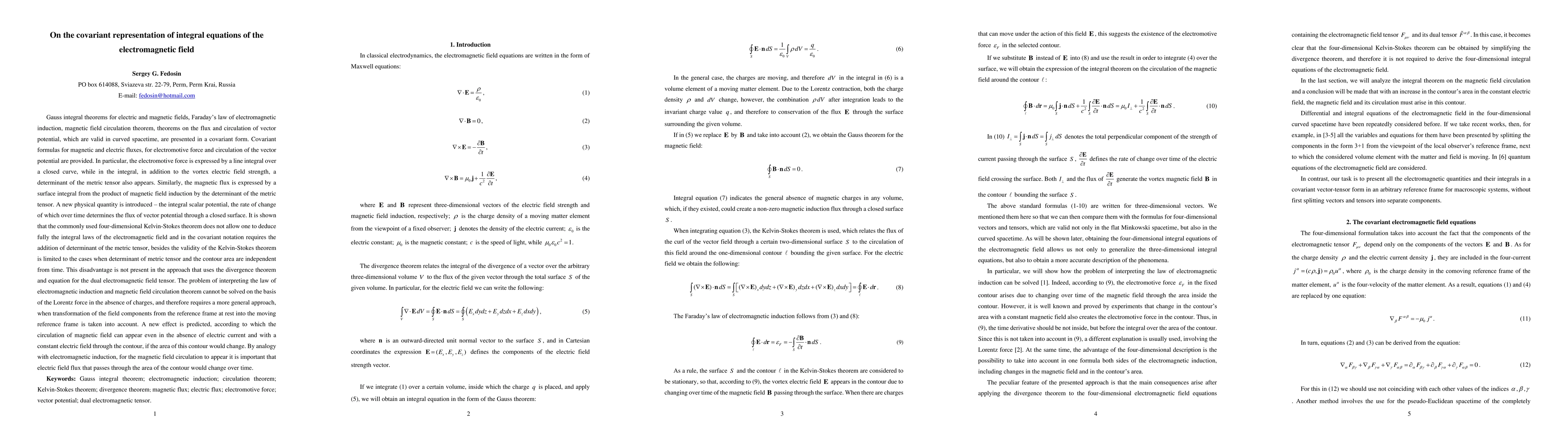 Thumbnail for On the covariant representation of integral equations of the
  electromagnetic field