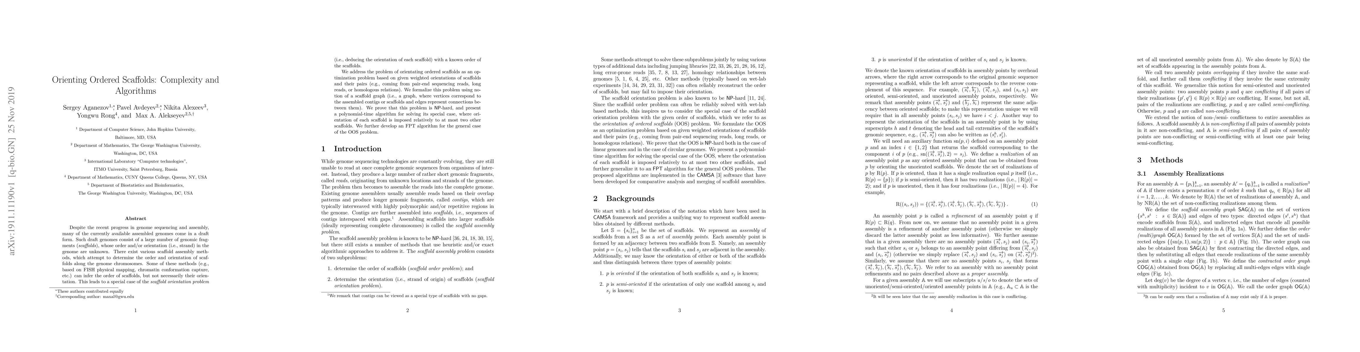 Thumbnail for Orienting Ordered Scaffolds: Complexity and Algorithms