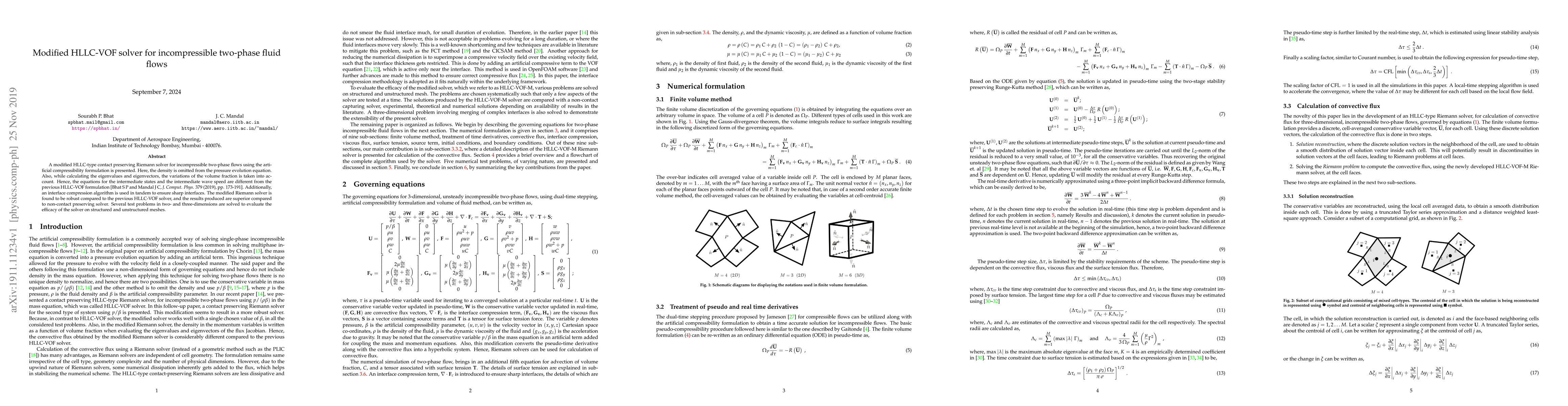 Thumbnail for Modified HLLC-VOF solver for incompressible two-phase fluid flows